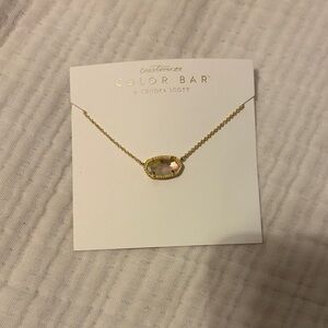 Kendra Scott Dichroic Glass Elisa Gold Pendant Necklace
